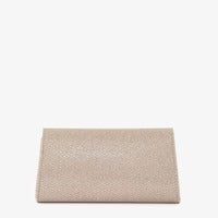 Beige Shimmer Textured Clutch Bag