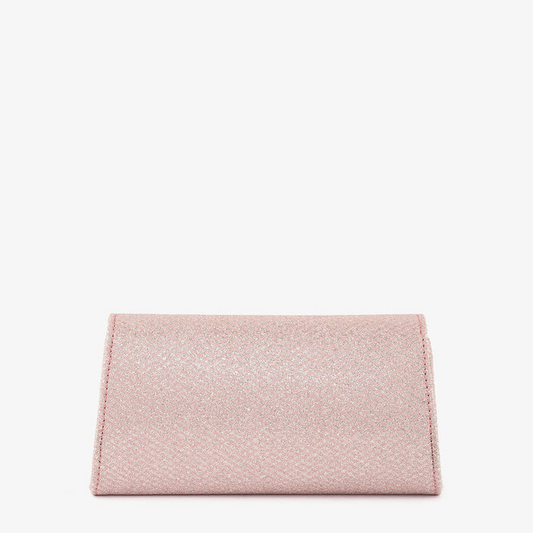 Pink Crystal Embellished Evening Clutch